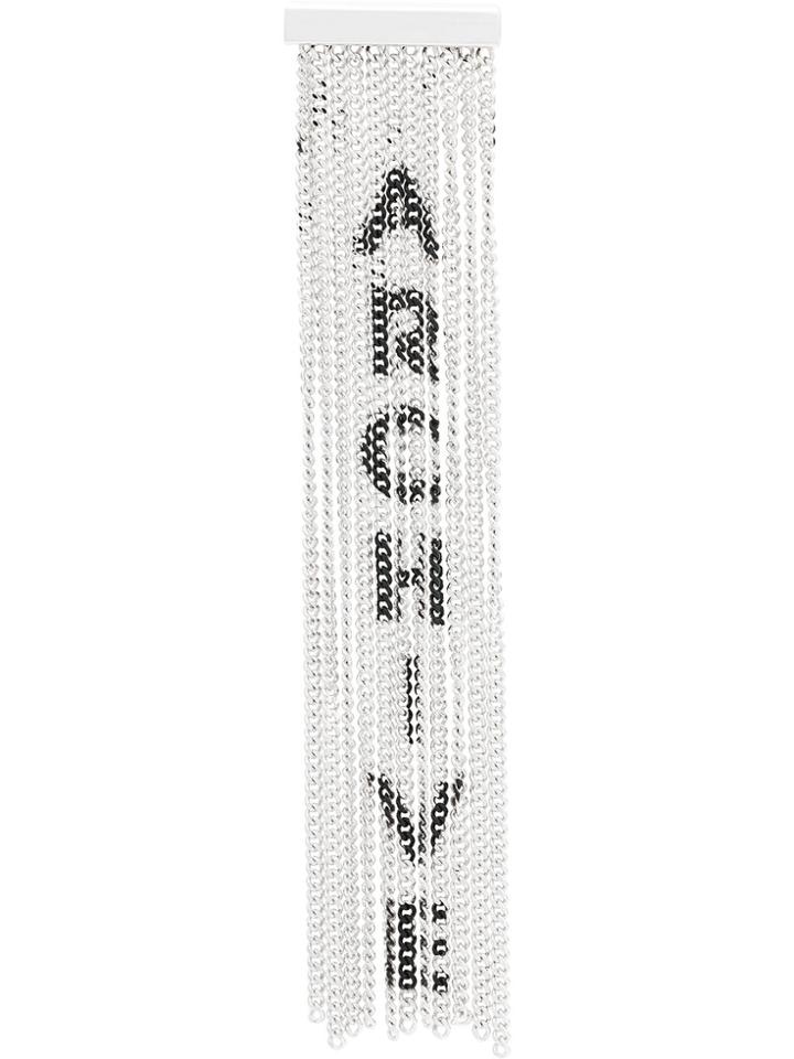 Mm6 Maison Margiela Archive Fringed Drop Earring - Metallic