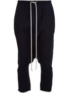 Rick Owens Drop-crotch Cropped Trousers, Men's, Size: Medium, Black, Cashmere
