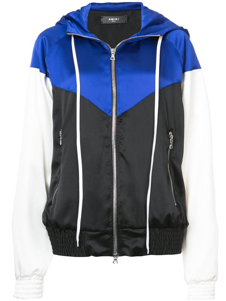 Amiri Color Block Zipped Hoodie - Blue