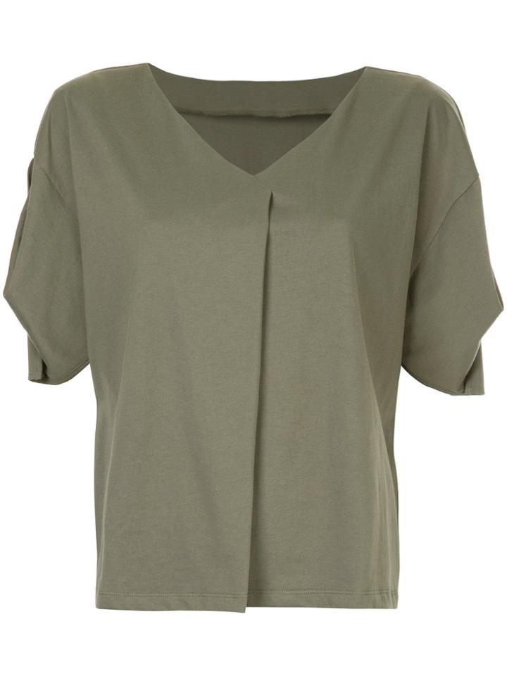 Guild Prime Draped-sleeve V-neck T-shirt - Green