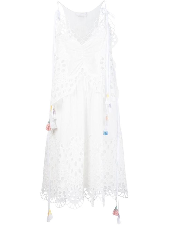 Chloé Embroidered Shoulder Tie Dress