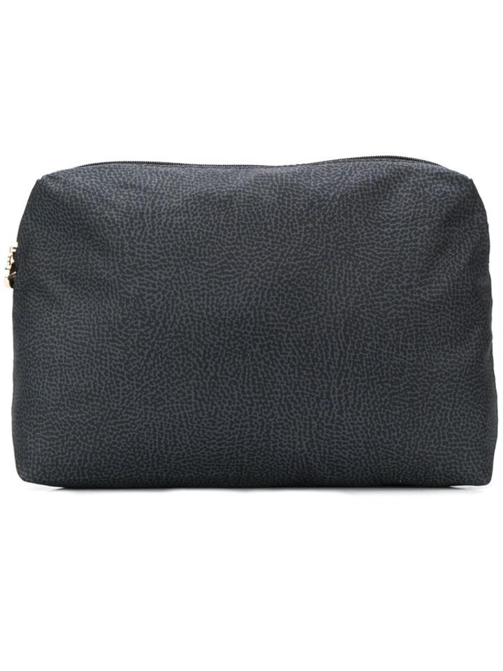 Borbonese Micro Pattern Make-up Bag - Black