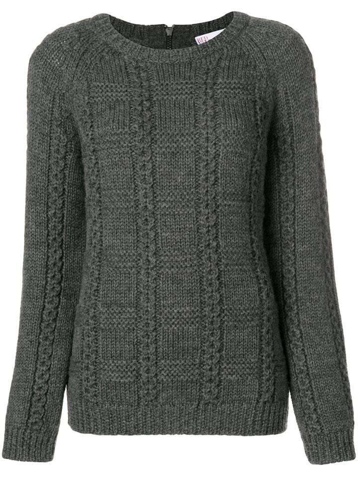 Red Valentino Bow Knit Jumper - Grey