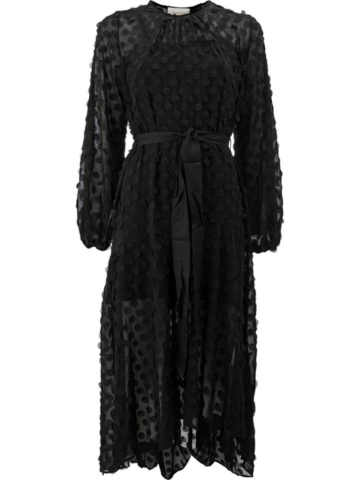 Zimmermann Sheer Dots Dress - Black