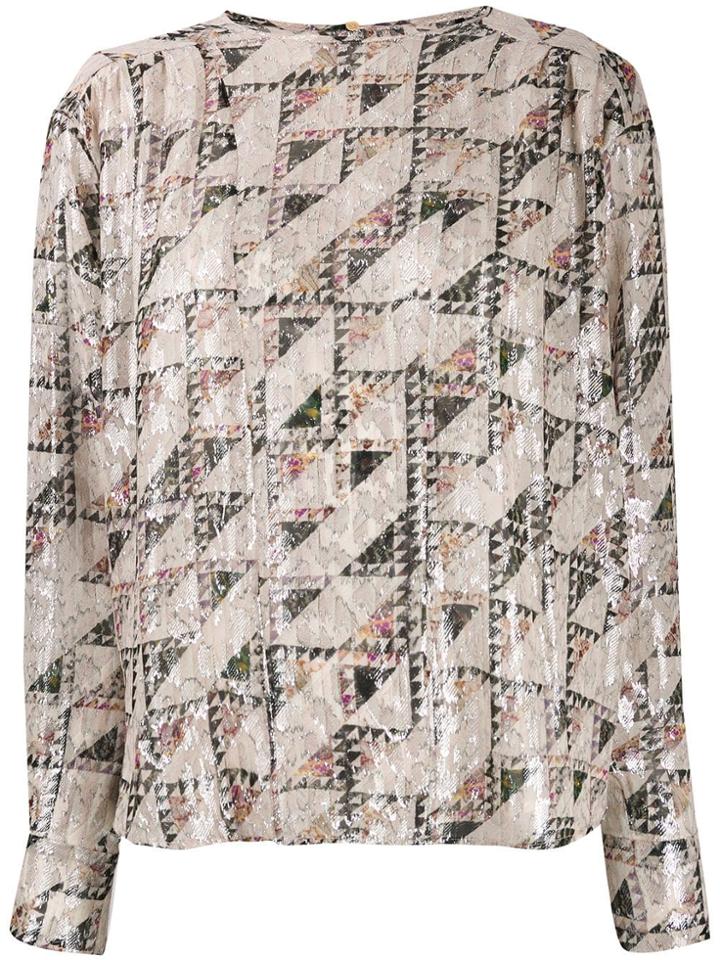 Isabel Marant Geometric Print Blouse - Neutrals