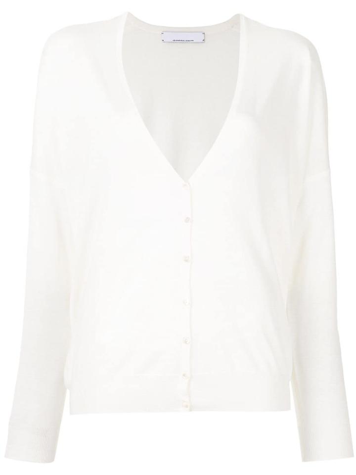 Jean Paul Knott V-neck Cardigan - White