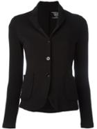 Majestic Filatures Triple Button Fitted Blazer, Women's, Size: 3, Black, Spandex/elastane/viscose