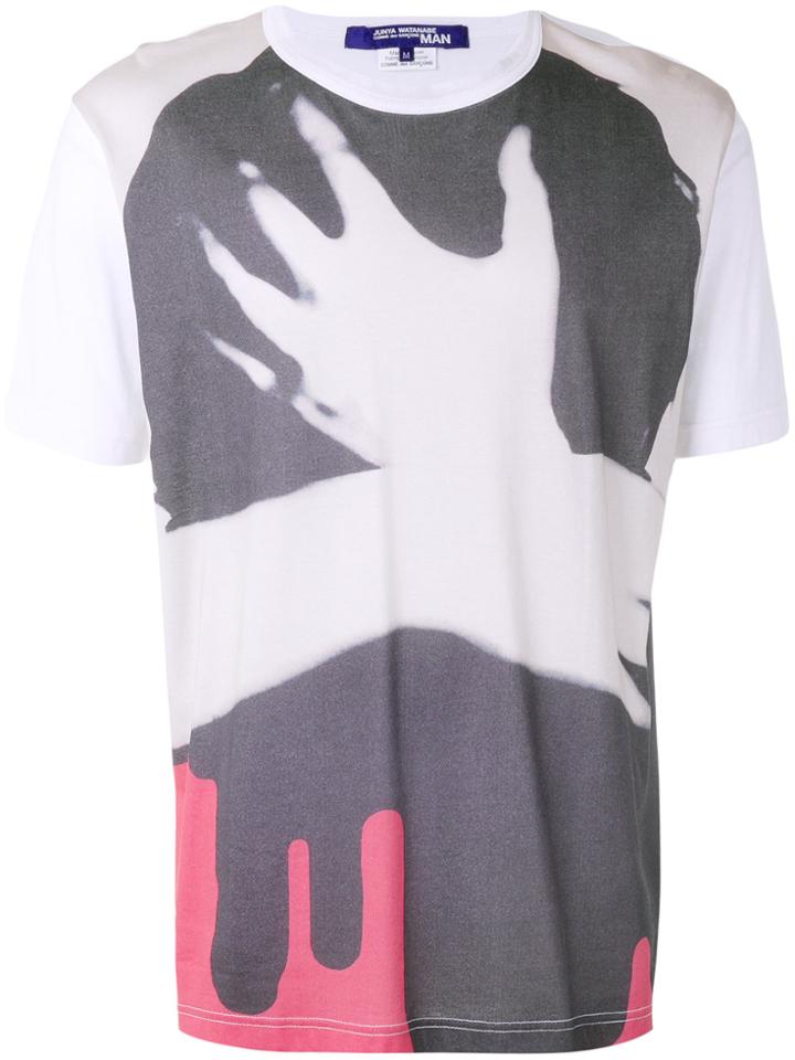 Junya Watanabe Comme Des Garçons Man Hand Print T-shirt - White