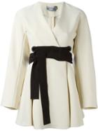 Sportmax Belted Jacket, Women's, Size: M, Nude/neutrals, Polyester/polyamide/spandex/elastane/cotton