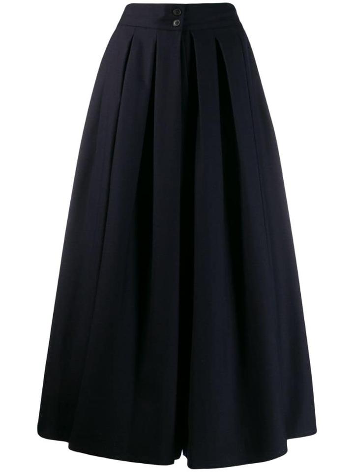 Dusan Wide-leg Skirt Trousers - Blue