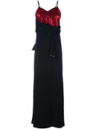 Mm6 Maison Margiela Sequinned Top Maxi Dress, Women's, Size: 42, Black, Nylon/polyester/spandex/elastane/viscose