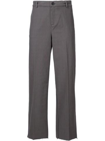 Black Fist Plaid Wide-leg Trousers