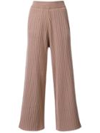 Loveless Cropped Knitted Trousers - Brown