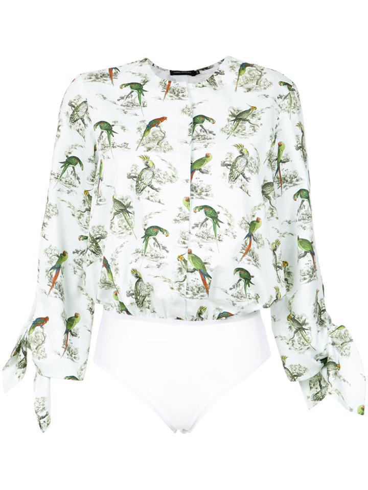 Andrea Marques Bird Print Bodysuit - Unavailable