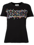 Moschino Pill Logo T-shirt, Women's, Size: Medium, Black, Cotton