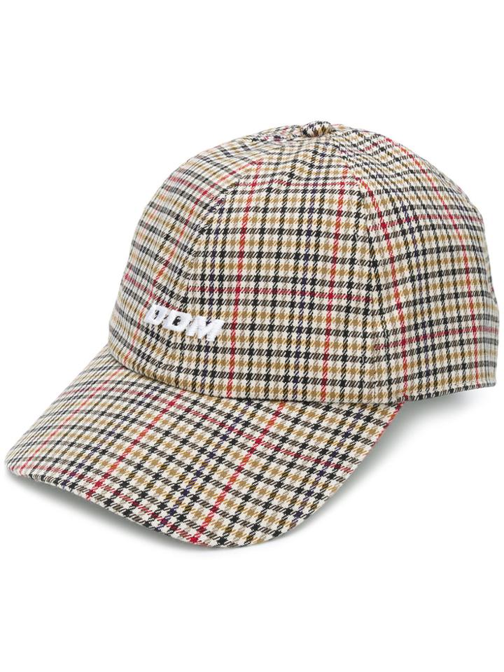Drôle De Monsieur Houndstooth Baseball Ddm Cap - Nude & Neutrals