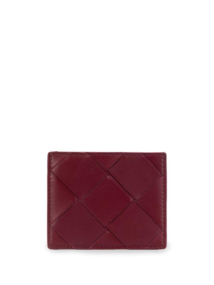 Bottega Veneta Macro-intrecciato Cardholder - Red