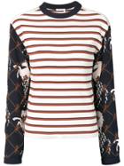 Chloé Ribbed Striped Sweater - White