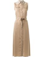 Guild Prime Sleeveless Maxi Shirt Dress, Women's, Size: 36, Brown, Tencel