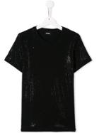 Diesel Kids Teen Embellished T-shirt - Black