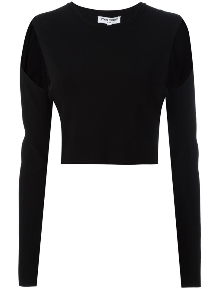 Opening Ceremony Cut-out Detail Crop Top - Black