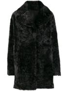 Drome Reversible Single Breasted Coat - Black