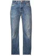 Re/done Faded Boyfriend Jeans - Blue