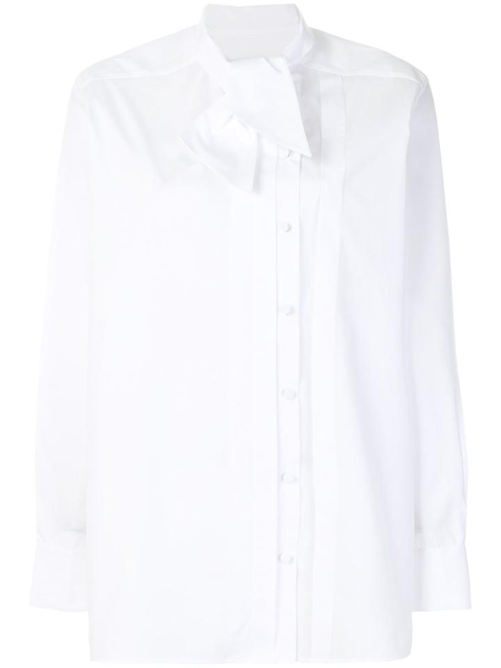 Valentino Oversized Pussy Bow Blouse - White