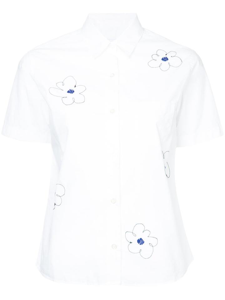 Jimi Roos Embroidered Flower Shirt - Blue