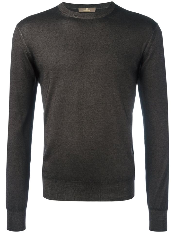 Cruciani Casual Sweatshirt, Men's, Size: 50, Brown, Silk/cashmere