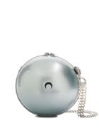 Marine Serre Zipped Sphere Crossbody Bag. - Silver