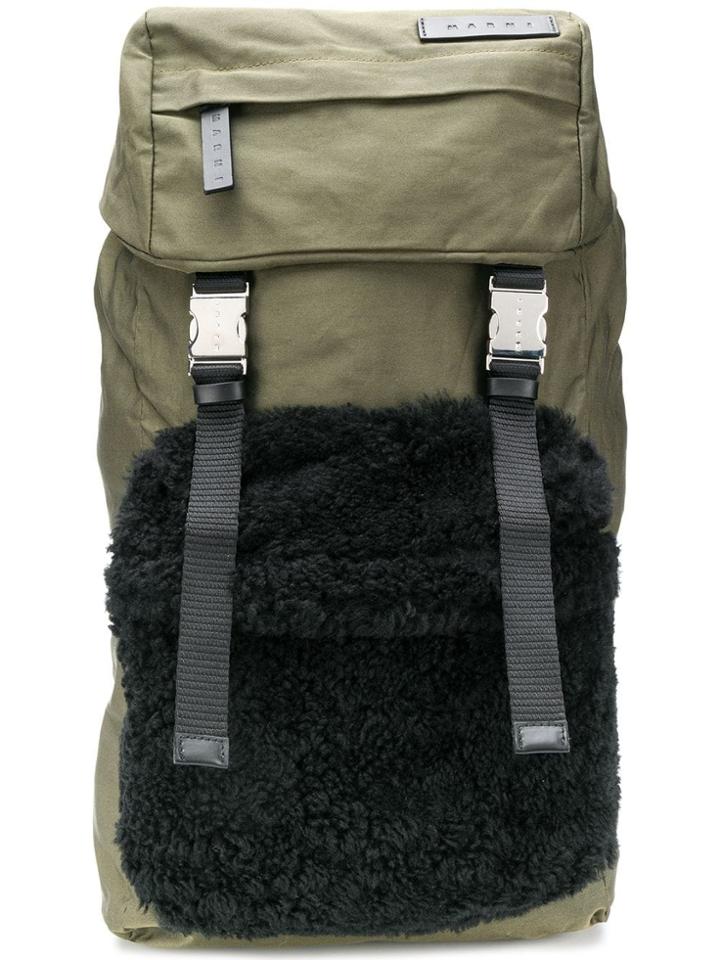 Marni Colour Block Backpack - Green
