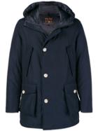 Woolrich Front Pocket Hooded Coat - Blue