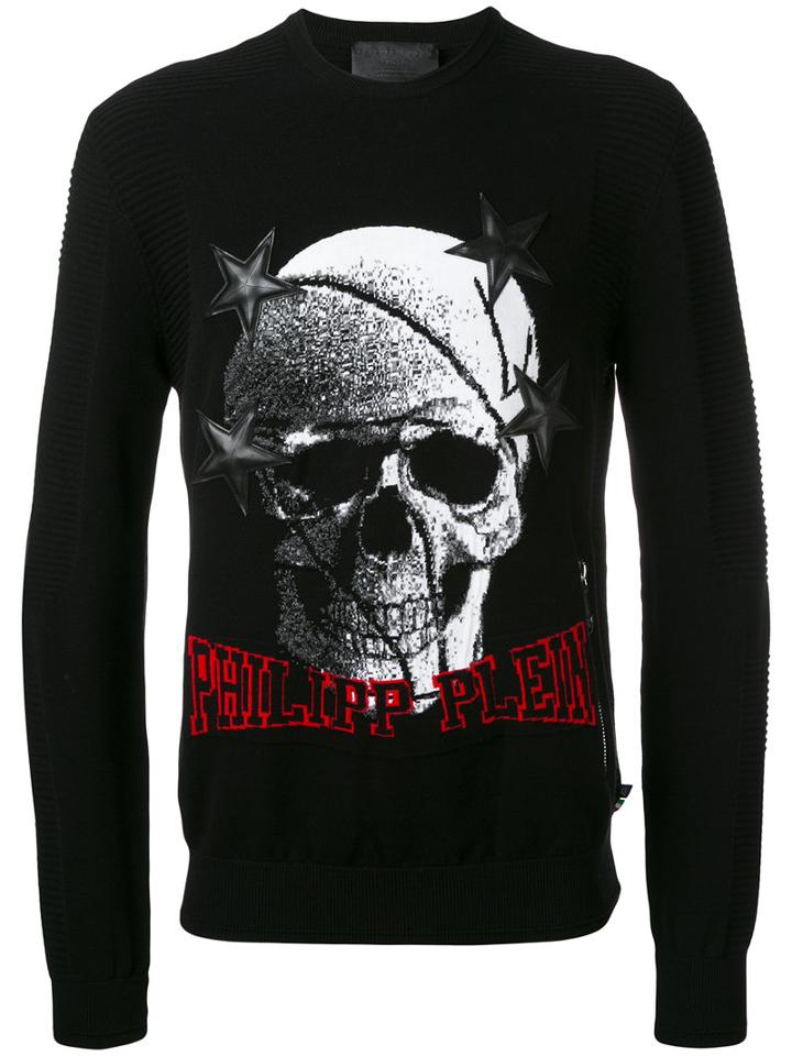 Philipp Plein - Historical Jumper - Men - Polyester/viscose/merino - M, Black, Polyester/viscose/merino