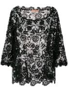 Ermanno Scervino Lace-embroidered Blouse - Black