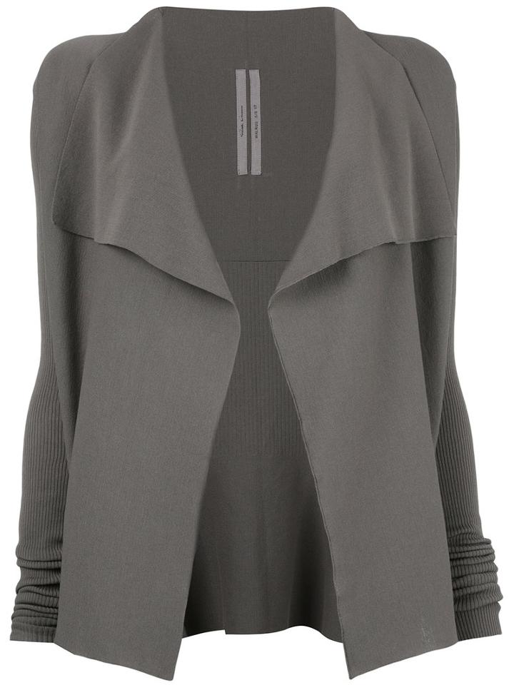 Rick Owens Open Front Cardigan, Women's, Size: Medium, Grey, Cotton