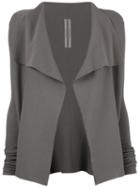 Rick Owens Open Front Cardigan, Women's, Size: Medium, Grey, Cotton