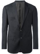 Armani Collezioni - Checked One Button Blazer - Men - Viscose/virgin Wool - 52, Blue, Viscose/virgin Wool