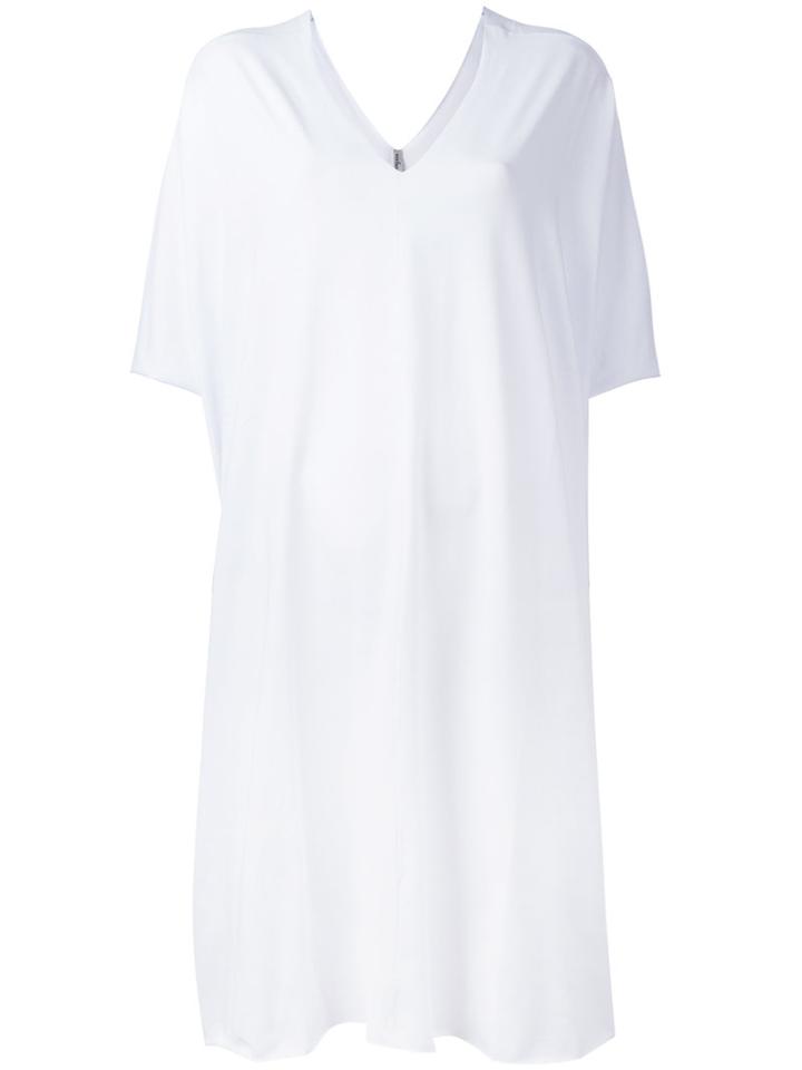 Stefano Mortari Oversized Dress, Women's, Size: 40, White, Cotton/spandex/elastane