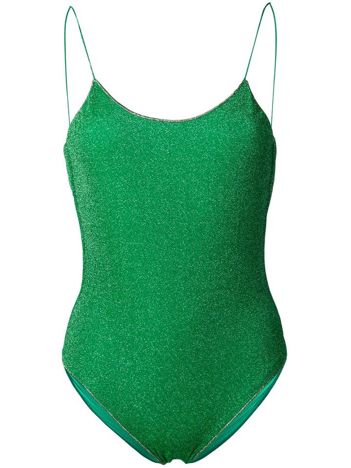 Oseree - Lumiere Swimsuit - Women - Polyester/polyamide/spandex/elastane - S, Green, Polyester/polyamide/spandex/elastane