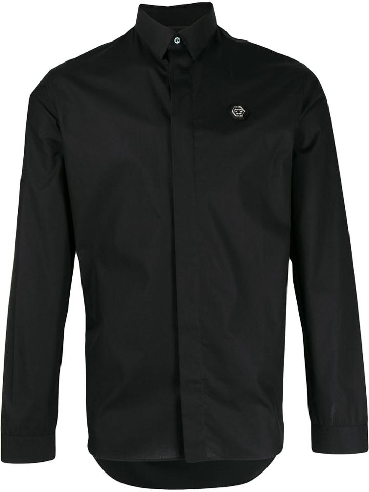 Philipp Plein Logo Patch Shirt - Black