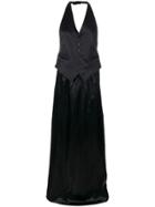 Mm6 Maison Margiela Long Waistcoat Dress - Black