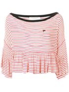Philosophy Di Lorenzo Serafini Striped Ruffle Top - Neutrals