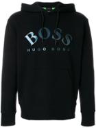 Boss Hugo Boss Logo Print Hoodie - Black