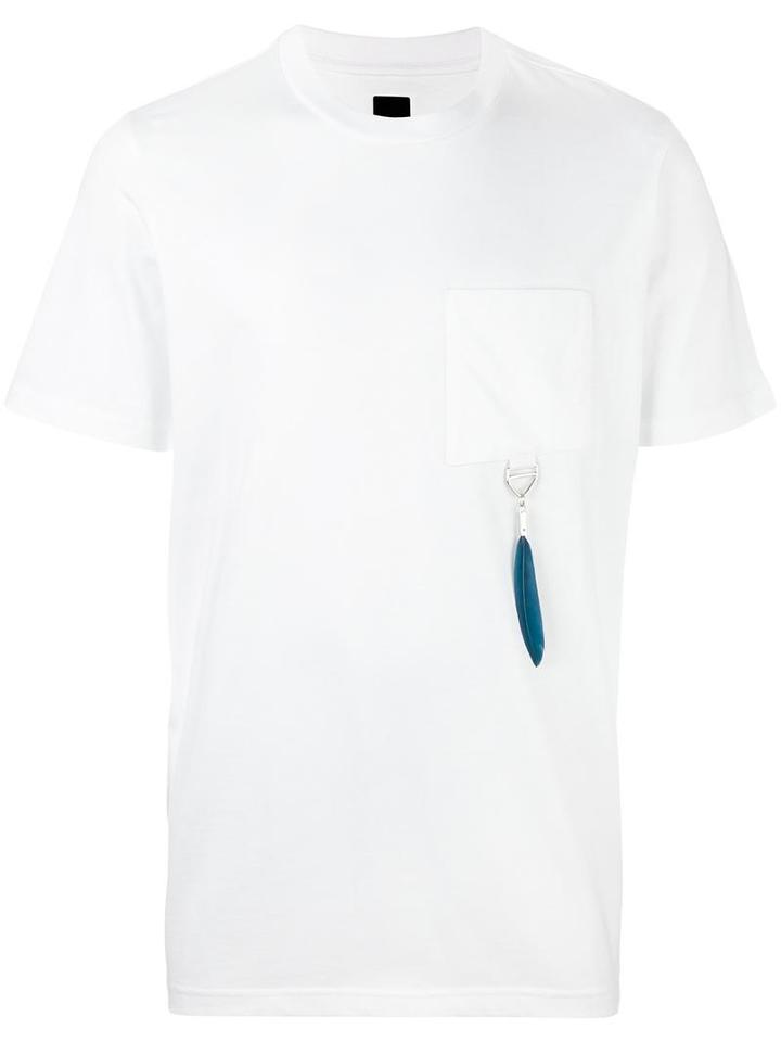 Oamc Chest Pocket T-shirt, Men's, Size: Xl, White, Cotton/turkey Feather