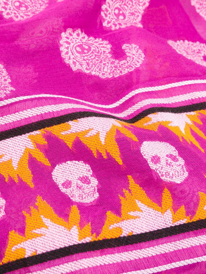 Zadig & Voltaire Bindi Paisley Print Scarf - Pink & Purple