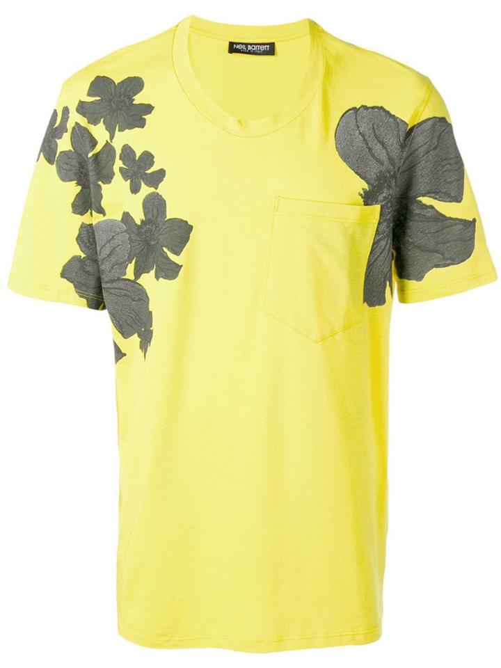 Neil Barrett Floral Print T-shirt - Yellow