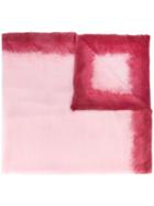 Faliero Sarti - Dyed Edges Scarf - Women - Modal/virgin Wool - One Size, Pink/purple, Modal/virgin Wool