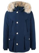 Woolrich Arctic Anorak Coat, Men's, Size: Small, Blue, Cotton/polyamide/feather Down