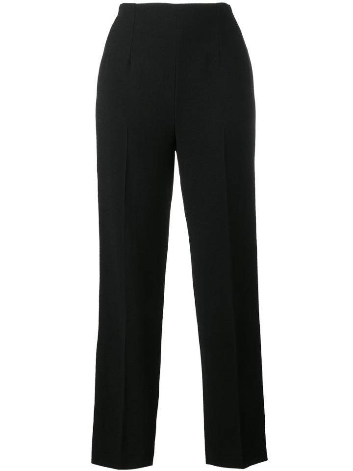 Emilia Wickstead - Arabella High Waisted Trousers - Women - Silk/wool - 6, Black, Silk/wool